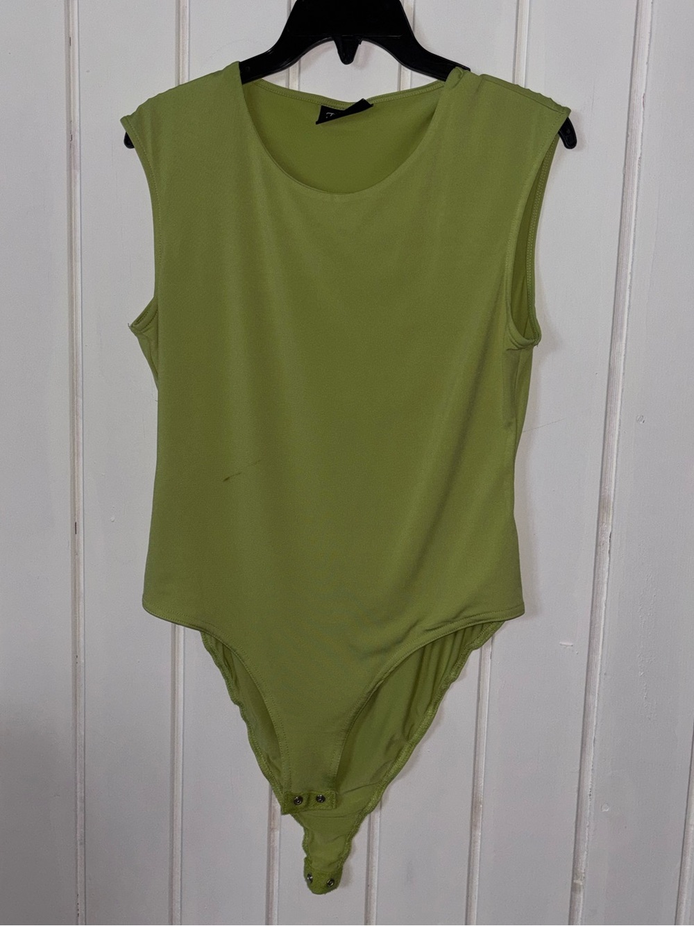 Sleeveless Olive Green Bodysuit Top